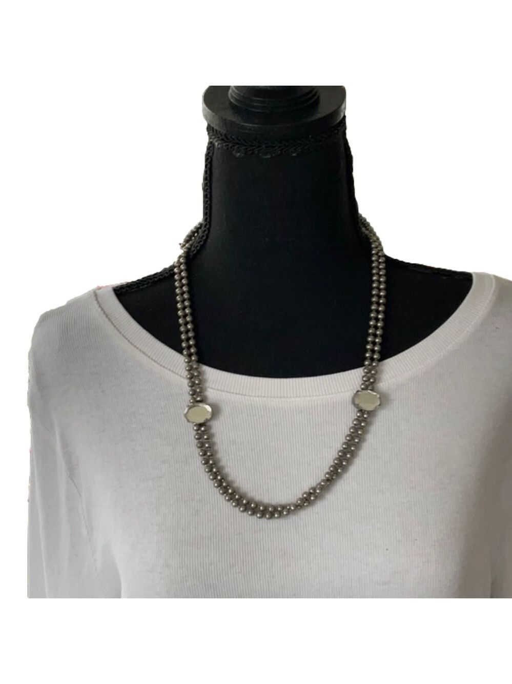 Vintage Marcasite Crystal Double Strand Necklace